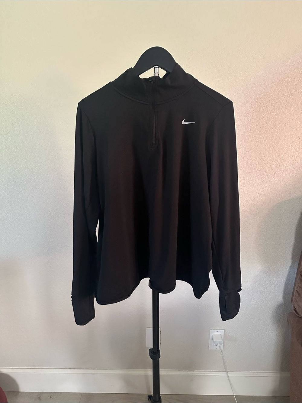 Nike Women’s Black Quarter-Zip Performance Sweater Size XL